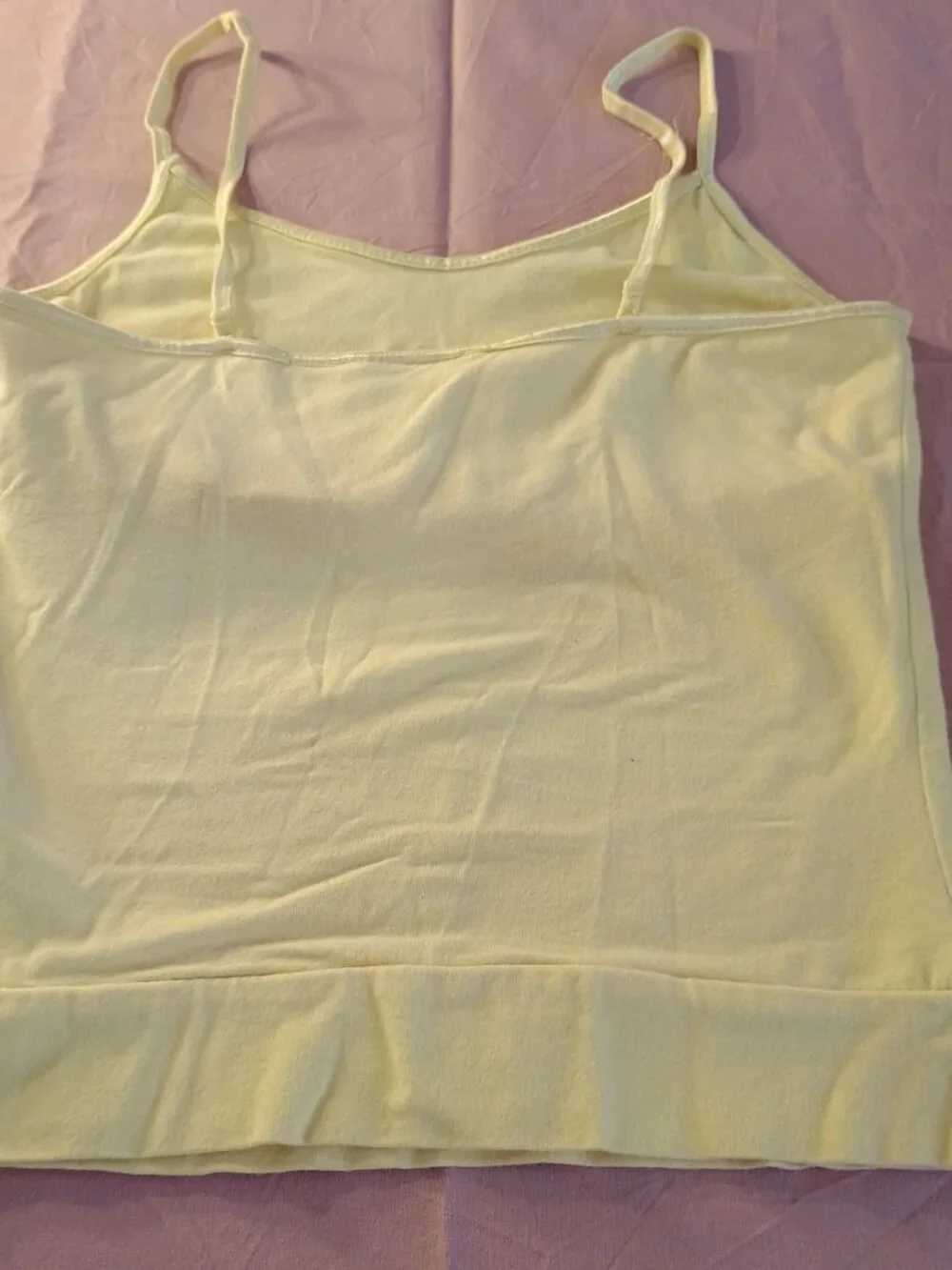 Energie Girl M Cami Top Built-In-Bar Stretch Cotton Yellow Breathable Twee Beach